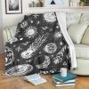 BLACK WHITE GALAXY OUTER SPACE BEST SELLER FLEECE BLANKET GIFT FOR FAN