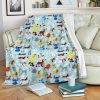 FUNNY DISNEY CHARACTERS DOGS FLEECE BLANKET GIFT FOR FAN