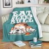 EAT SLEEP BULL BESTSELLER FLEECE BLANKET GIFT FOR FAN