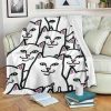 CAT RIPNDIP MIDDLE FINGER FLEECE BLANKET GIFT FOR FAN