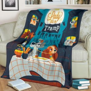 LADY AND THE TRAMP BEST SELLER FLEECE BLANKET GIFT FOR FAN