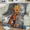 BABY GROOT AVENGERS MARVEL FLEECE BLANKET GIFT FOR FAN