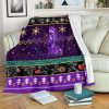 BLACK PANTHER PURPLE CHRISTMAS FLEECE BLANKET GIFT FOR FAN