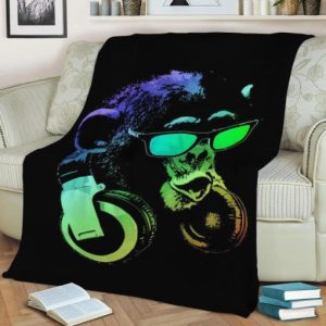 DJ MONKEY FLEECE BLANKET GIFT FOR FAN