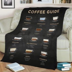 COFFEE GUIDE FLEECE BLANKET GIFT FOR FAN