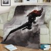 BLACK WIDOW FLEECE BLANKET GIFT FOR FAN