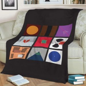 KANYE ALBUM COLLAGE FLEECE BLANKET GIFT FOR FAN