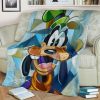 ABSTRACT GOOFY DISNEY KEEP ON BELIEVING FLEECE BLANKET GIFT FOR FAN