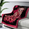BETTY BOOP PINK DRESS MUSIC STAR BEST SELLER FLEECE BLANKET GIFT FOR FAN