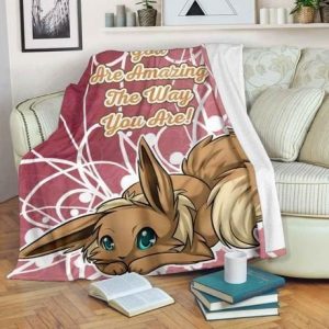 EEVEE AMAZING LOVE QUOTE BESTSELLER FLEECE BLANKET GIFT FOR FAN