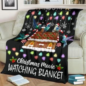 GINGER BREAD HOUSE THIS IS MY CHRISTMAS WATCHING MOVIE BEST SELLER FLEECE BLANKET GIFT FOR FAN