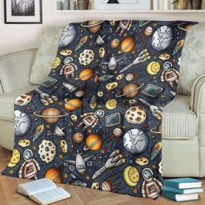 INTO SPACE FLEECE BLANKET GIFT FOR FAN