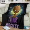 CUTE BABY GROOT BEST FRIENDS BEST SELLER FLEECE BLANKET GIFT FOR FAN