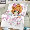 ANIME SAKURA CHIBI PINK BEST SELLER FLEECE BLANKET GIFT FOR FAN