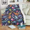 CARTOON DINO DINOSAUR FLEECE BLANKET