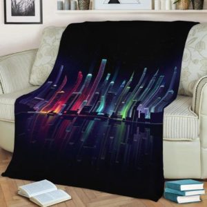 GLOWING NEW YORK NEON FLEECE BLANKET GIFT FOR FAN
