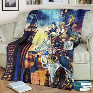KINGDOM HEARTS FLEECE BLANKET GIFT FOR FAN