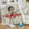 CUTE BETTY BOOP FLEECE BLANKET GIFT FOR FAN