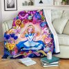 ALICE IN WONDERLAND CARTOON FLEECE BLANKET GIFT FOR FAN
