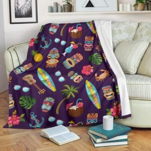 COCONUT HOLIDAY HAWAIIAN BEST SELLER FLEECE BLANKET GIFT FOR FAN