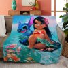 Disney Lilo And Stitch Fleece Blanket Gift For Fan