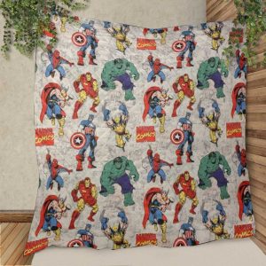 Full Super Hero Marvel Comics Christmas Gifts Lover Blanket