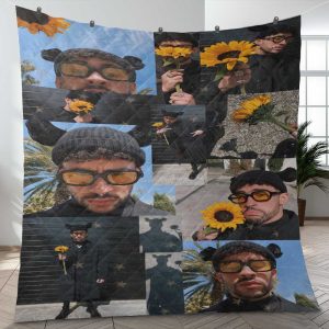 Bad Bunny Rapper Thank You For The Memories Christmas Gifts Lover Blanket