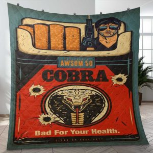 Cobra 1986 Sylvester Stallone Action Film Christmas Gifts Lover Blanket