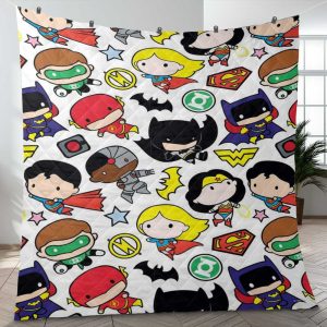 Full Super Hero Marvel Comics Chibi Christmas Gift Lover Blanket