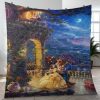 Beauty And The Beast Disney Cartoon Gift Lover Blanket