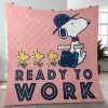Snoopy Ready To Work Peanuts Cartoon Gifts Lover Blanket