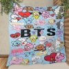 BTS BT21 Bangtan Army Fan Art Cartoon So Cute Say Hello Gift Lover Blanket