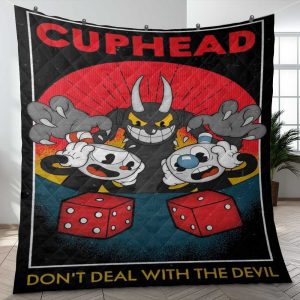 Cuphead Game Dont Deal With The Devil Gift Lover Blanket
