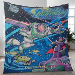 Buzz Lightyear Laser Blast Discover Land Gift Lover Blanket
