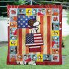 Snoopy Flying USA The Peanuts Cartoon 1k97 Gift Lover Blanket