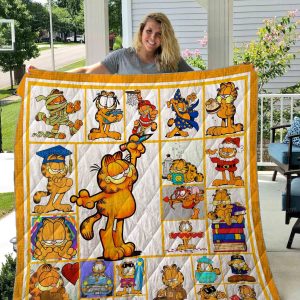 Garfield Funny Cartoon Blanket Fan Made All Season 3D Blanket