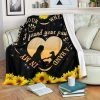 In My Darkest Hour I Found Your Paw Dachshund Sunflower Fleece Blanket