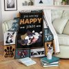 You Are My Happy Place Boston Terrier Fleece Blanket