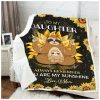 Blanket Sloth To My Daughter My Sunshine