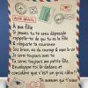 Air Mail To My Daughter From Your Mom Who Loves You Fleece Blanket