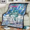 Anime Pokemon Card Glaceon Hybrid Vmax Stain Glass Soft Blanket