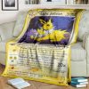 Anime Pokemon Light Jolteon 1St Edition Custom Blanket And Quilt