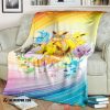 Anime Pokemon Pikachu Eevee Evolution Soft Blanket