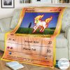 Anime Pokemon Ponyta Custom Blanket