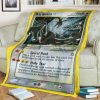 Anime Pokemon Rayquaza Gold Star Holo Soft Blanket