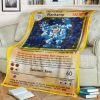 Anime Pokemon Shadowless Holographic Machamp Full Print Soft Blanket