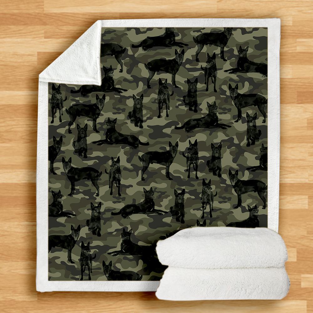 Australian Kelpie Camo Blanket Australian Kelpie Camo Blanket
