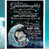 Baby Elephant Moon To My Granddaughter When You Need A Hug Hold This Blanket Tight Blanket