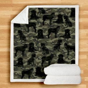 Bouvier Des Flandres Camo Blanket