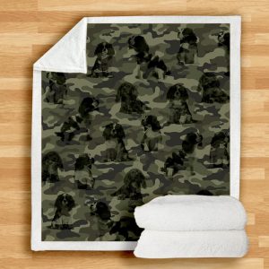 Cavalier King Charles Spaniel Camo Blanket
